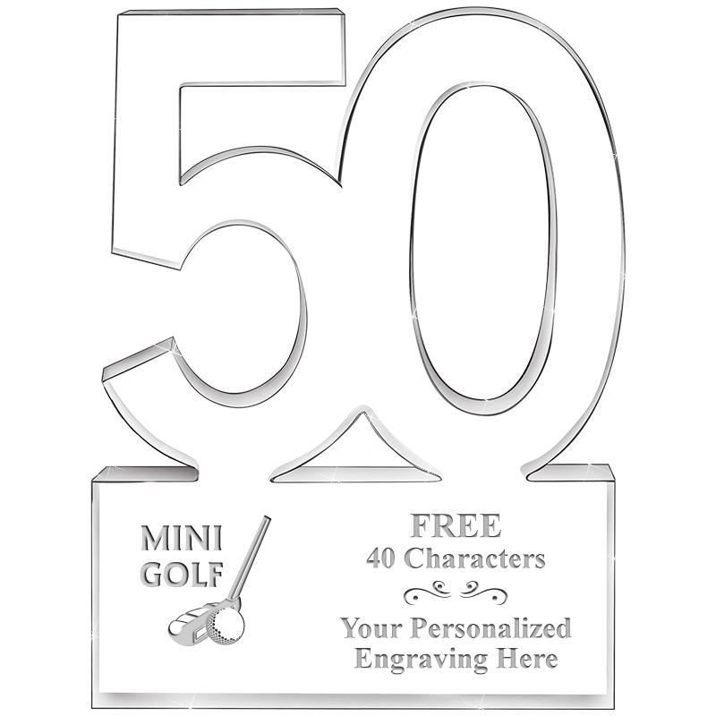 6" 50 YEARS OF SERVICE ACRYLIC