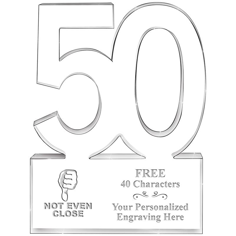 6" 50 YEARS OF SERVICE ACRYLIC