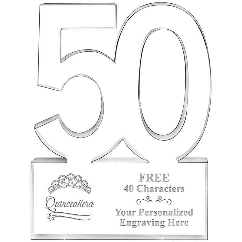 6" 50 YEARS OF SERVICE ACRYLIC