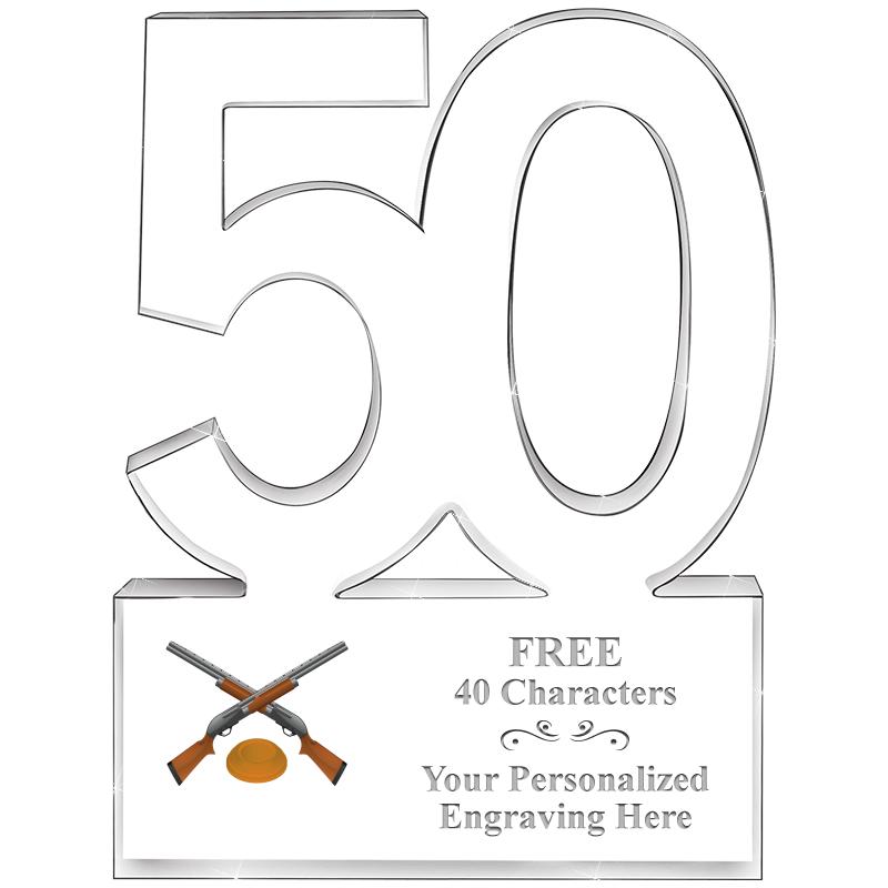 6" 50 YEARS OF SERVICE ACRYLIC