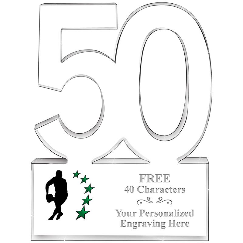 6" 50 YEARS OF SERVICE ACRYLIC