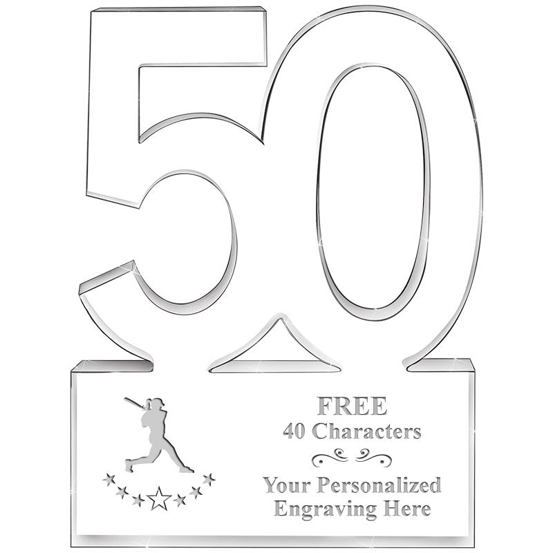 6" 50 YEARS OF SERVICE ACRYLIC