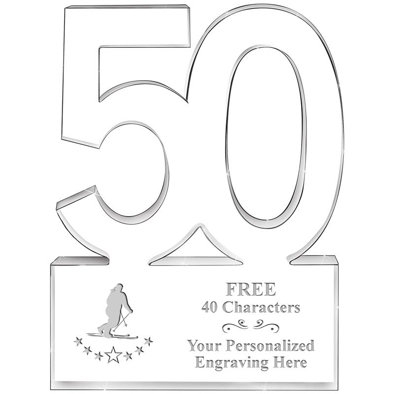 6" 50 YEARS OF SERVICE ACRYLIC