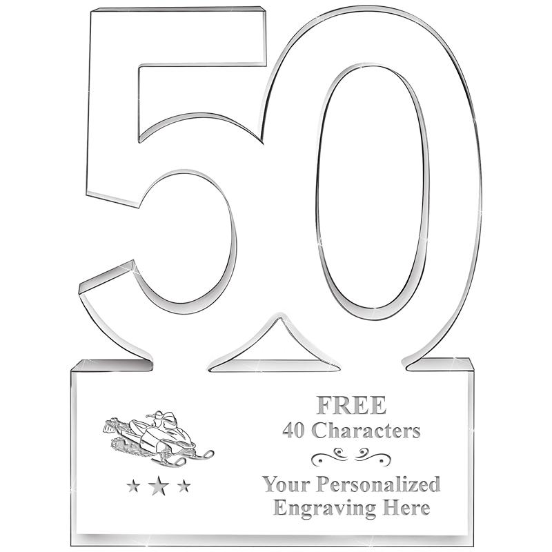 6" 50 YEARS OF SERVICE ACRYLIC