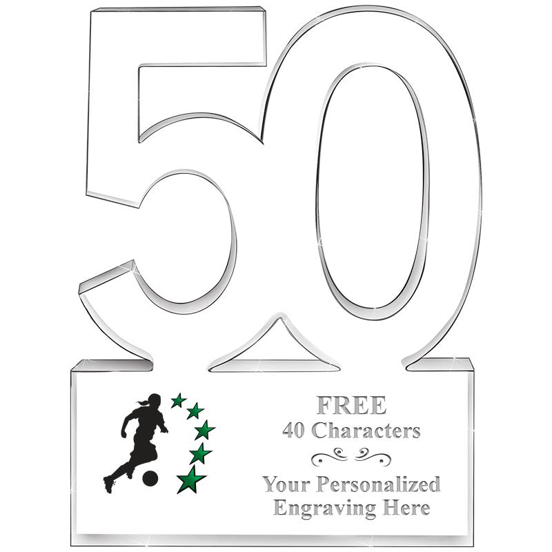 6" 50 YEARS OF SERVICE ACRYLIC