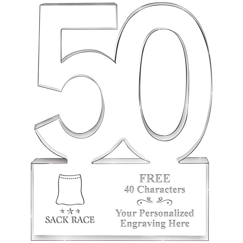 6" 50 YEARS OF SERVICE ACRYLIC