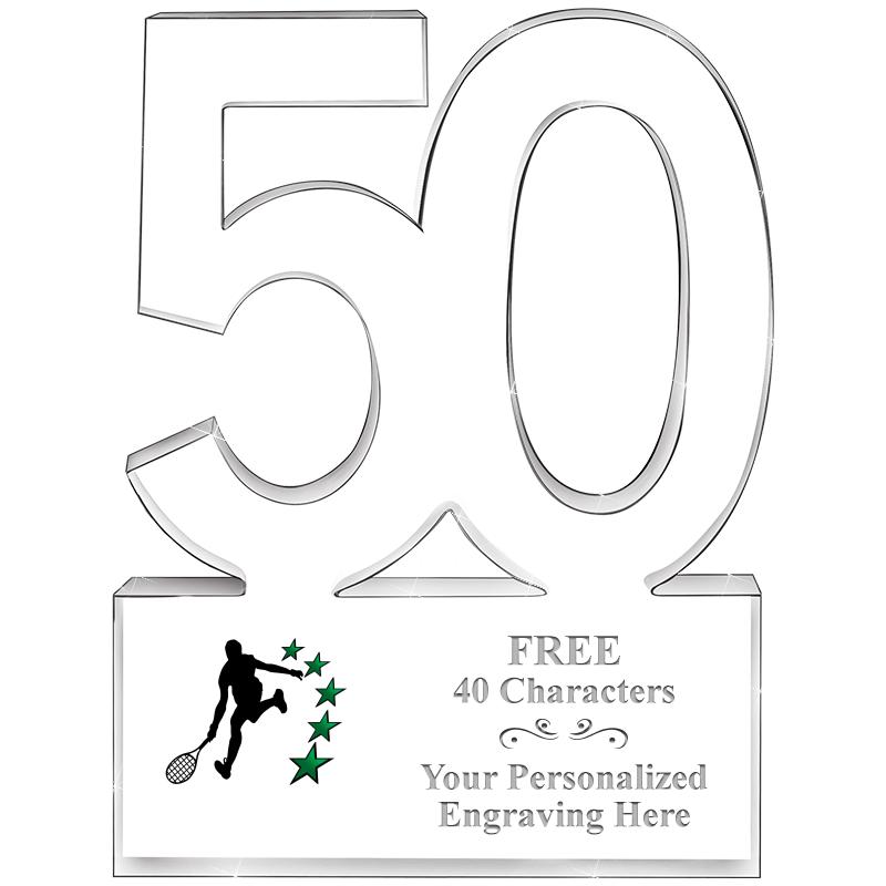 6" 50 YEARS OF SERVICE ACRYLIC