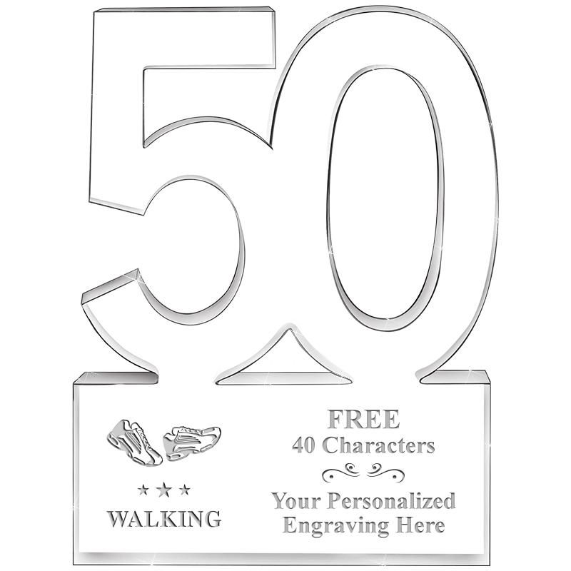 6" 50 YEARS OF SERVICE ACRYLIC