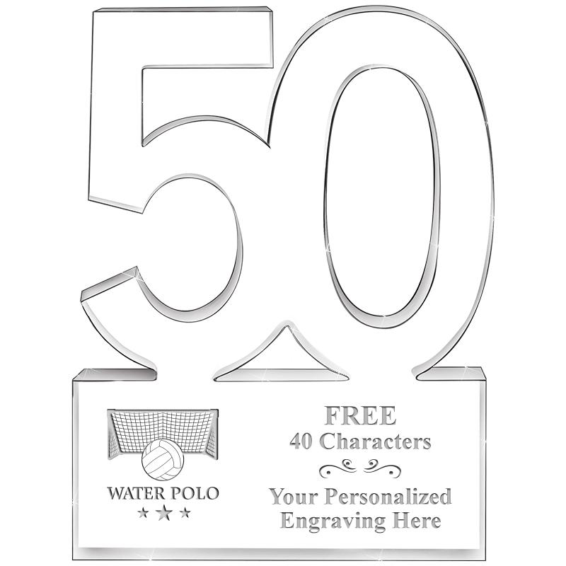 6" 50 YEARS OF SERVICE ACRYLIC