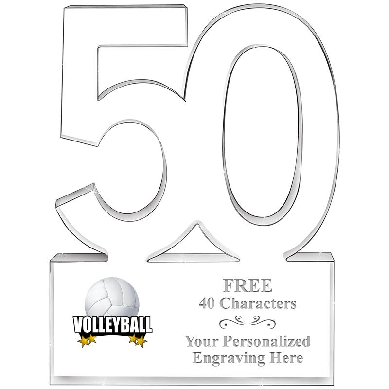 6" 50 YEARS OF SERVICE ACRYLIC