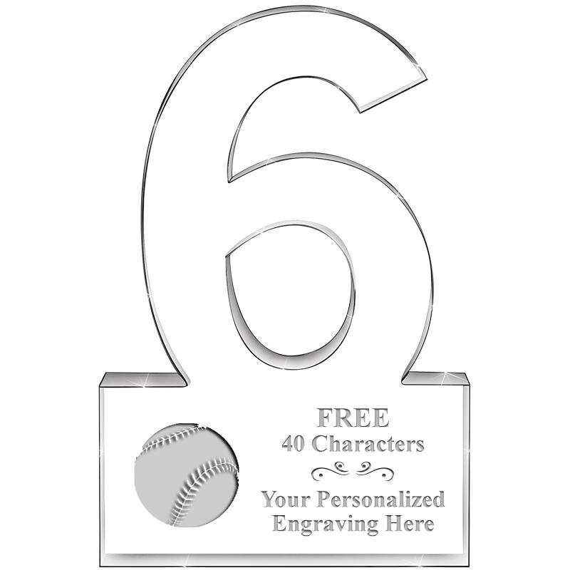 6" 6 YEARS OF SERVICE ACRYLIC