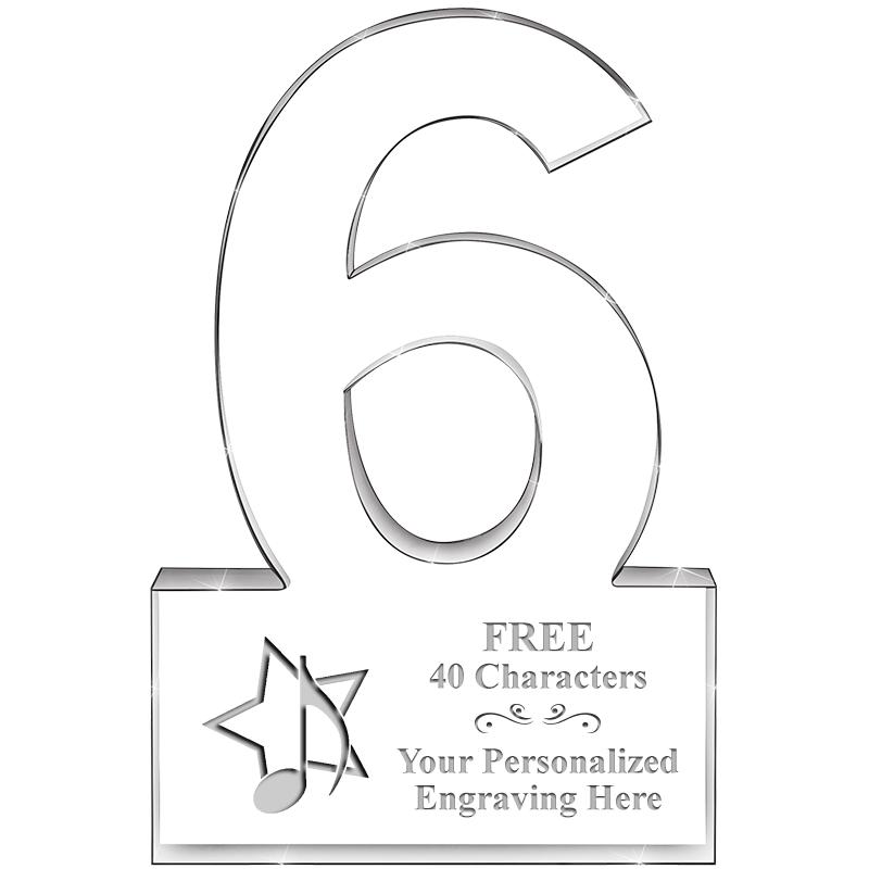 %" 6 YEARS OF SERVICE ACRYLIC