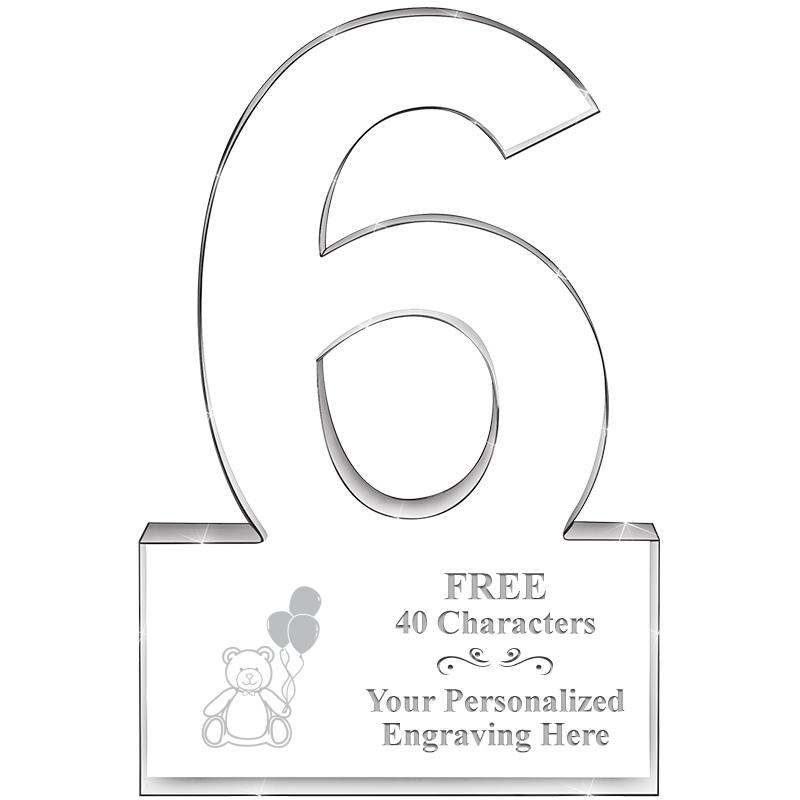 6" 6 YEARS OF SERVICE ACRYLIC