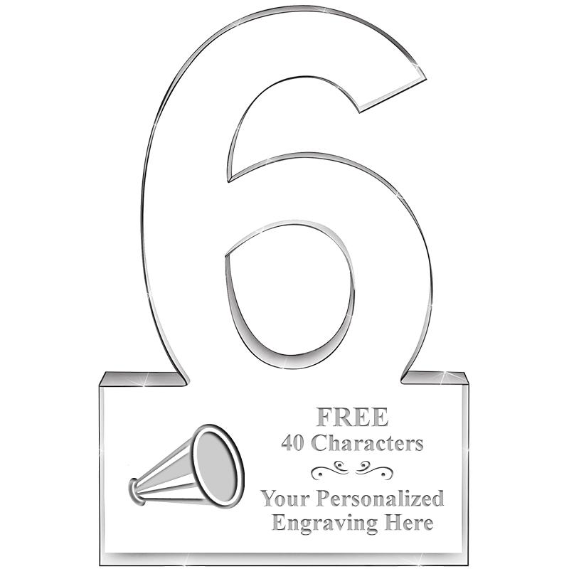 %" 6 YEARS OF SERVICE ACRYLIC