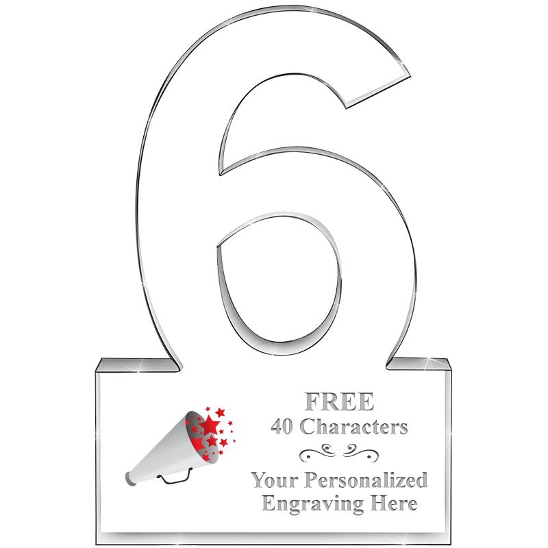 6" 6 YEARS OF SERVICE ACRYLIC