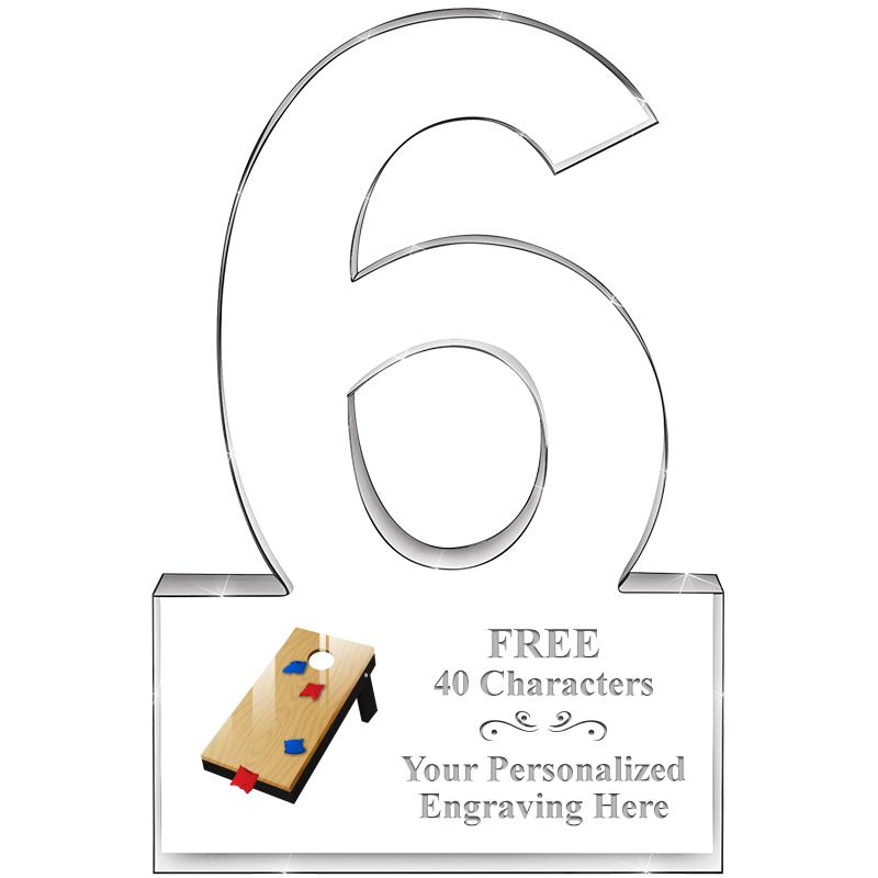 6" 6 YEARS OF SERVICE ACRYLIC