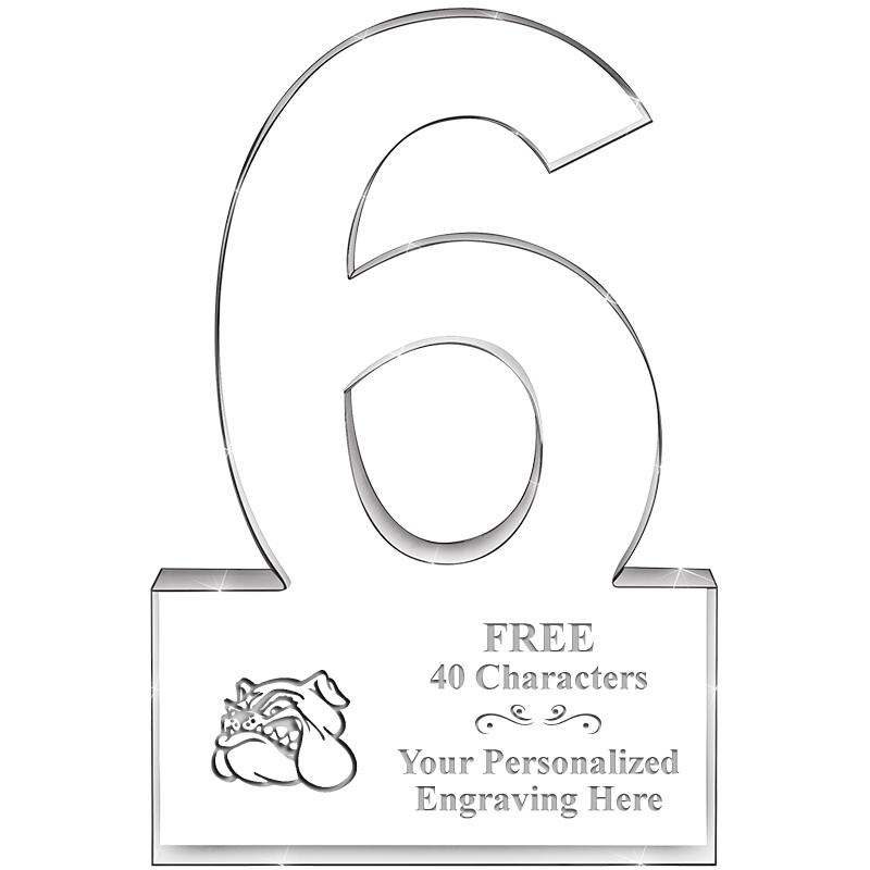 6" 6 YEARS OF SERVICE ACRYLIC