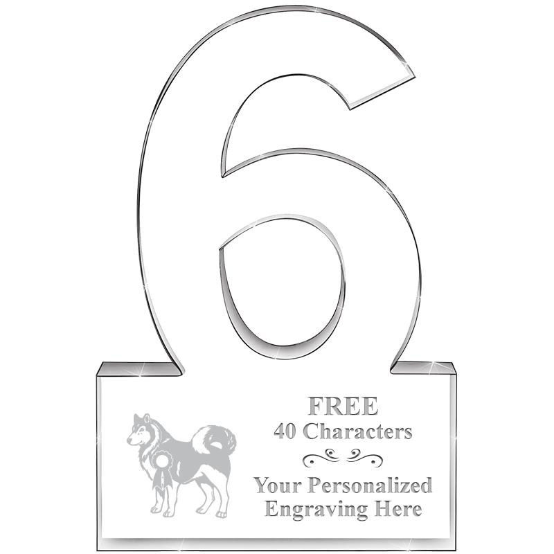 %" 6 YEARS OF SERVICE ACRYLIC