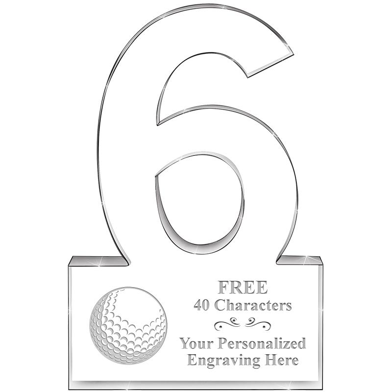 6" 6 YEARS OF SERVICE ACRYLIC