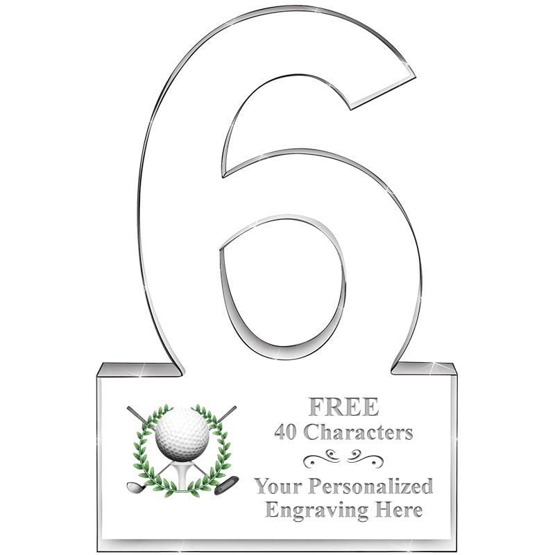 6" 6 YEARS OF SERVICE ACRYLIC