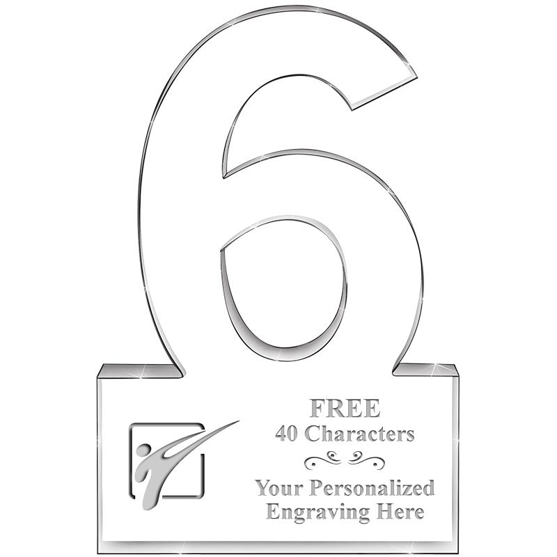 %" 6 YEARS OF SERVICE ACRYLIC