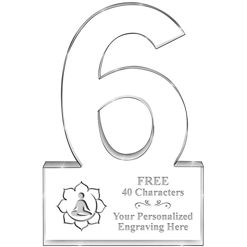 6" 6 YEARS OF SERVICE ACRYLIC