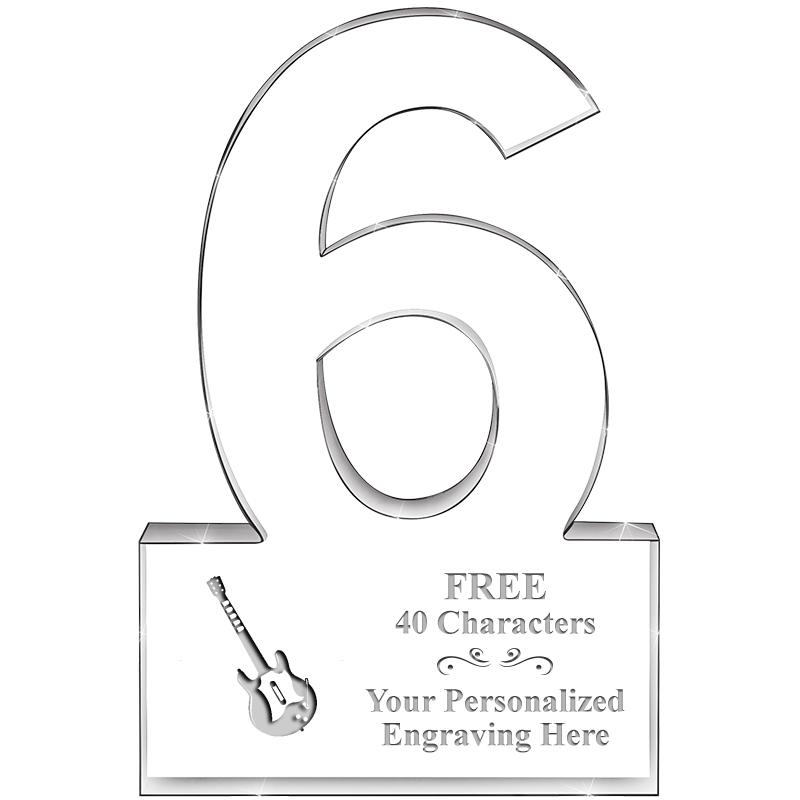 %" 6 YEARS OF SERVICE ACRYLIC