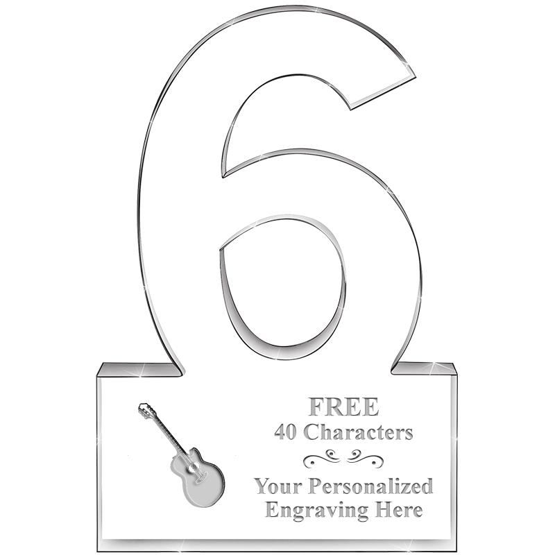 %" 6 YEARS OF SERVICE ACRYLIC