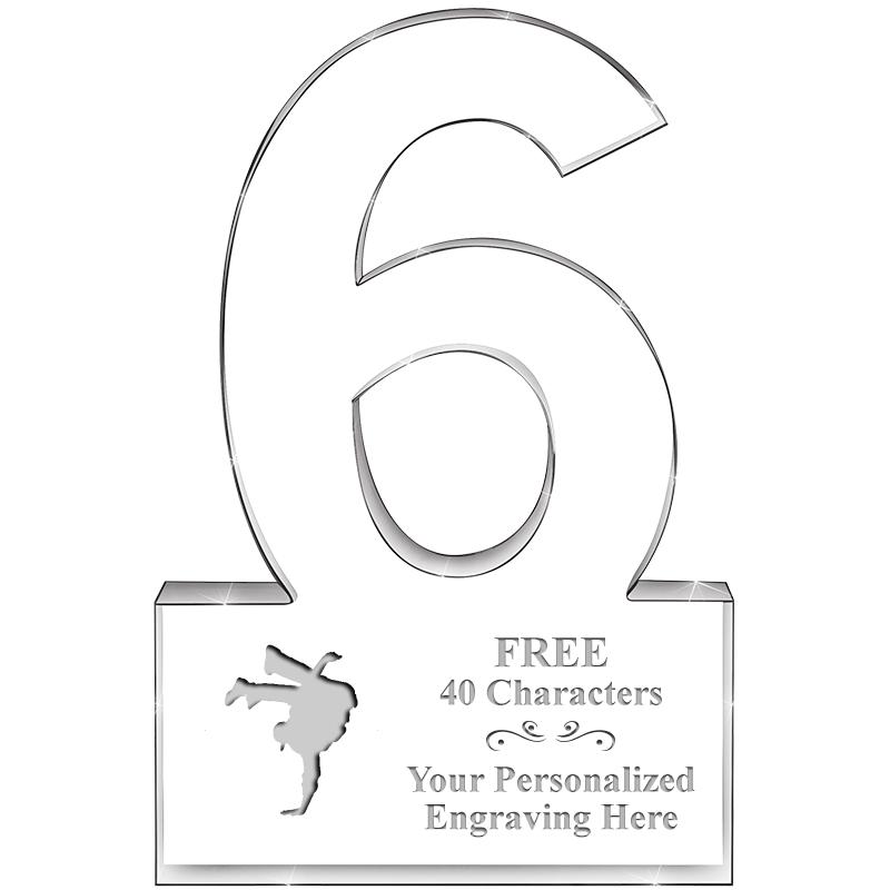 6" 6 YEARS OF SERVICE ACRYLIC