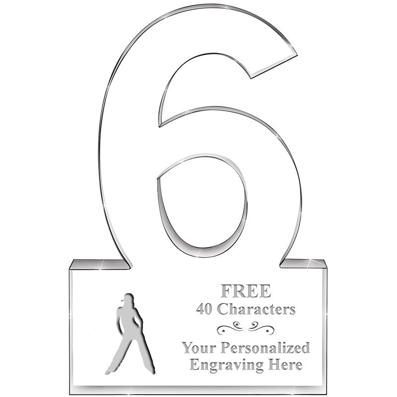 %" 6 YEARS OF SERVICE ACRYLIC