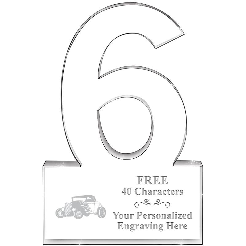 %" 6 YEARS OF SERVICE ACRYLIC