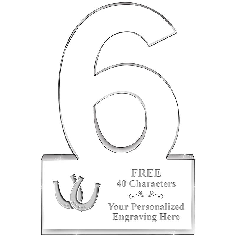 6" 6 YEARS OF SERVICE ACRYLIC