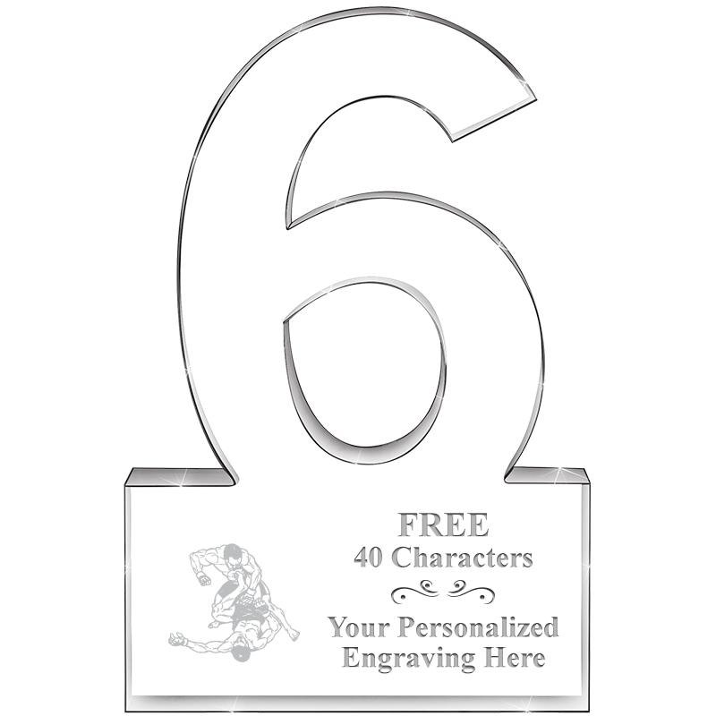 6" 6 YEARS OF SERVICE ACRYLIC