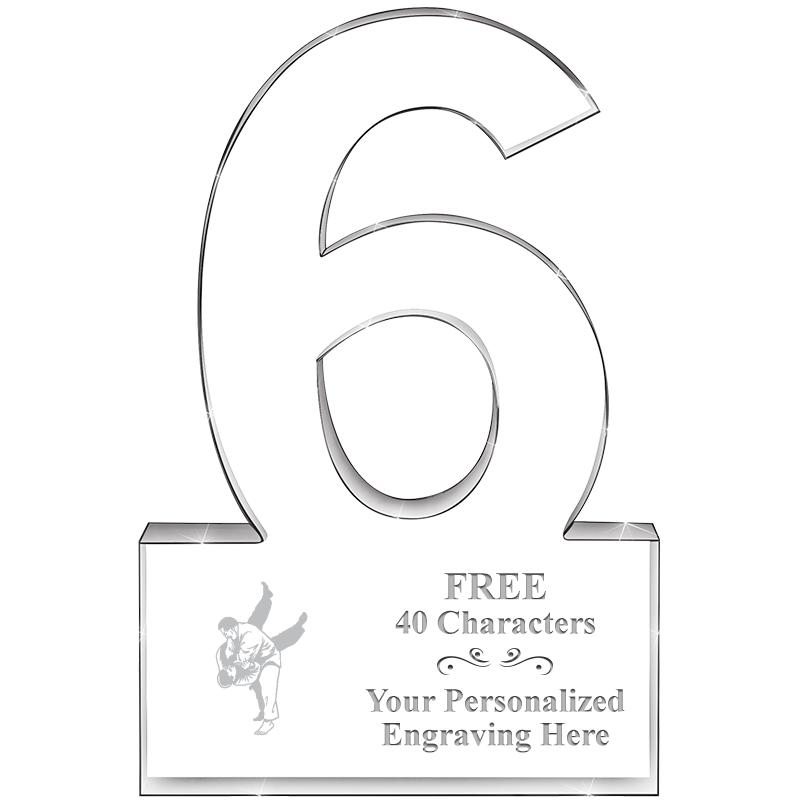 6" 6 YEARS OF SERVICE ACRYLIC