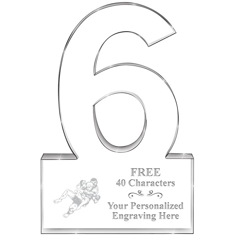 6" 6 YEARS OF SERVICE ACRYLIC