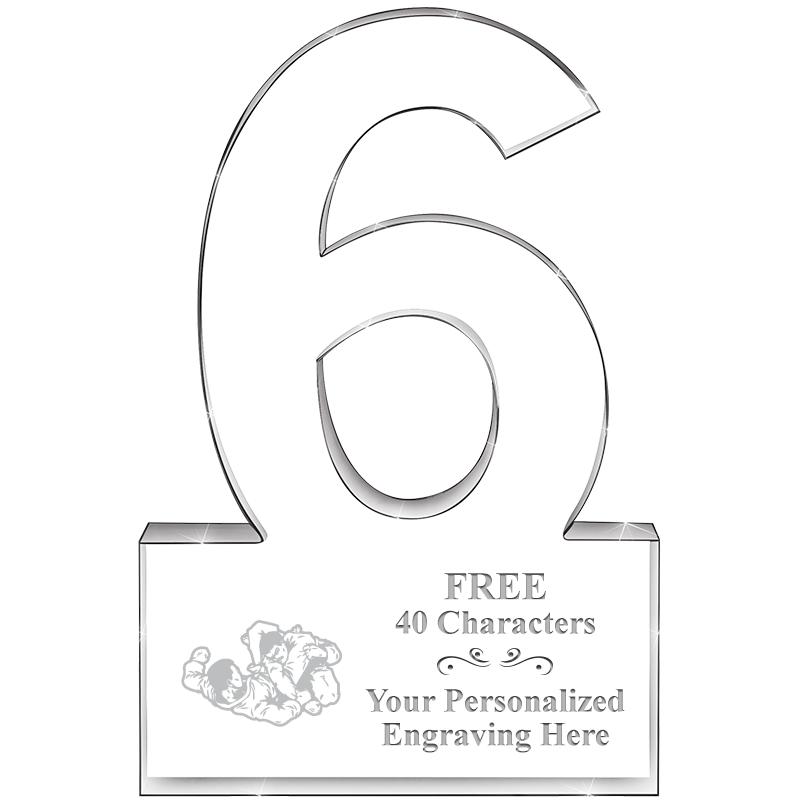 6" 6 YEARS OF SERVICE ACRYLIC