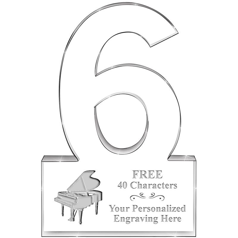 %" 6 YEARS OF SERVICE ACRYLIC