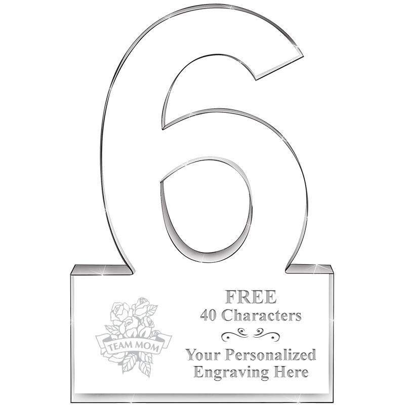 %" 6 YEARS OF SERVICE ACRYLIC