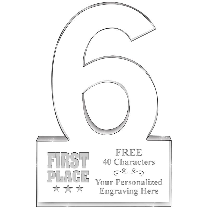 %" 6 YEARS OF SERVICE ACRYLIC