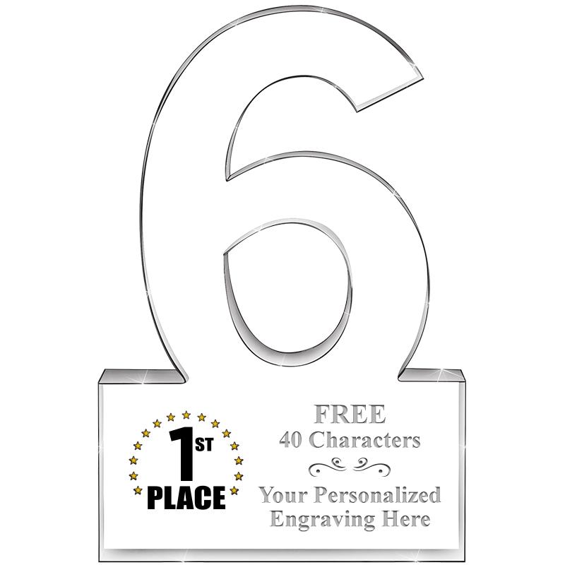 6" 6 YEARS OF SERVICE ACRYLIC