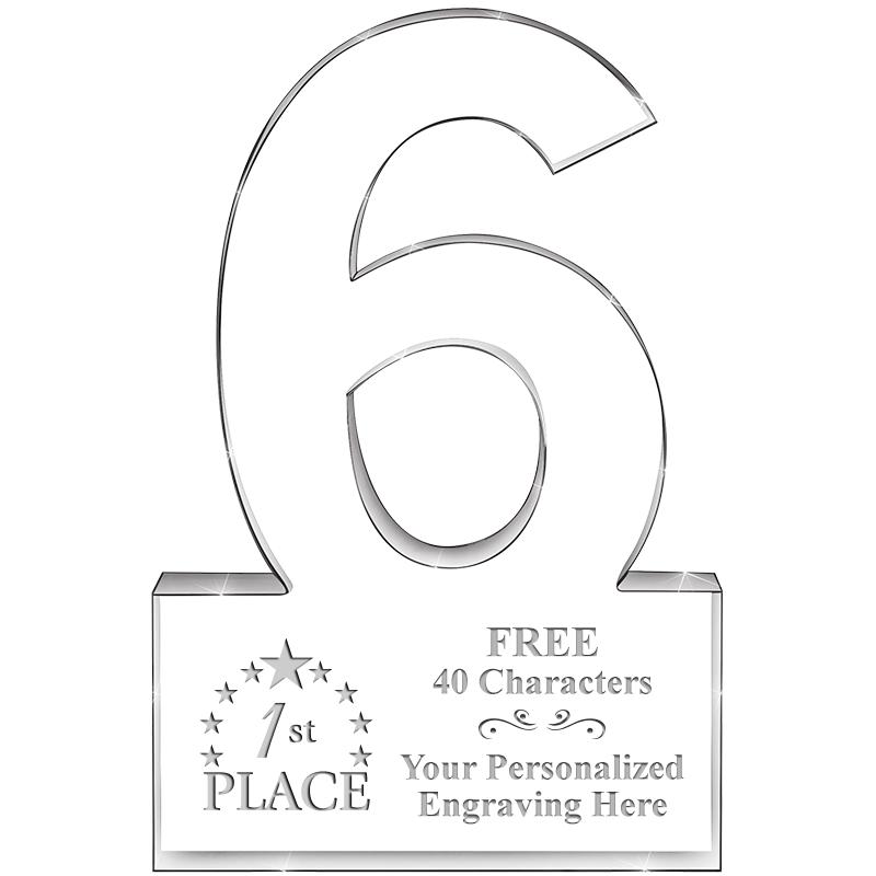 %" 6 YEARS OF SERVICE ACRYLIC