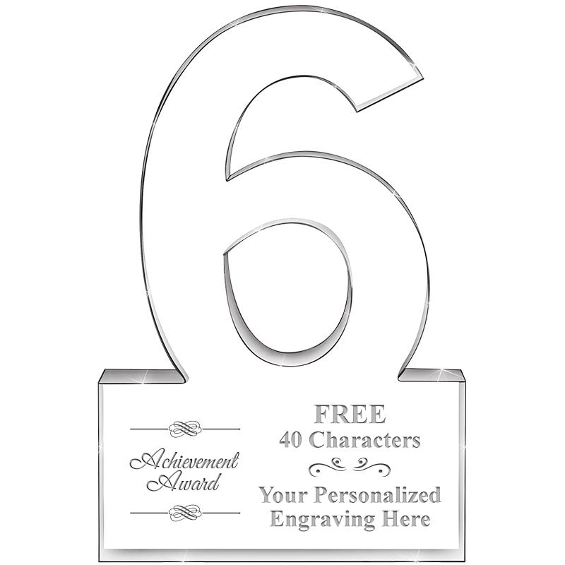 %" 6 YEARS OF SERVICE ACRYLIC