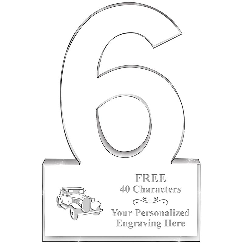 %" 6 YEARS OF SERVICE ACRYLIC