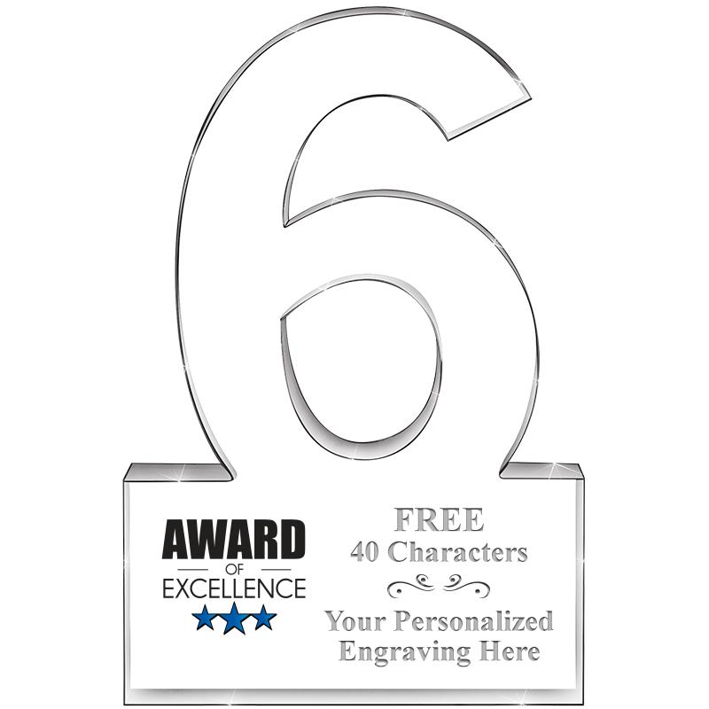 6" 6 YEARS OF SERVICE ACRYLIC