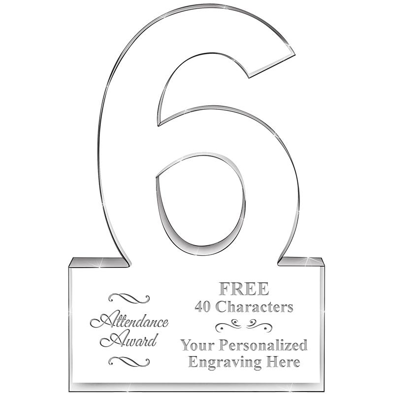 %" 6 YEARS OF SERVICE ACRYLIC