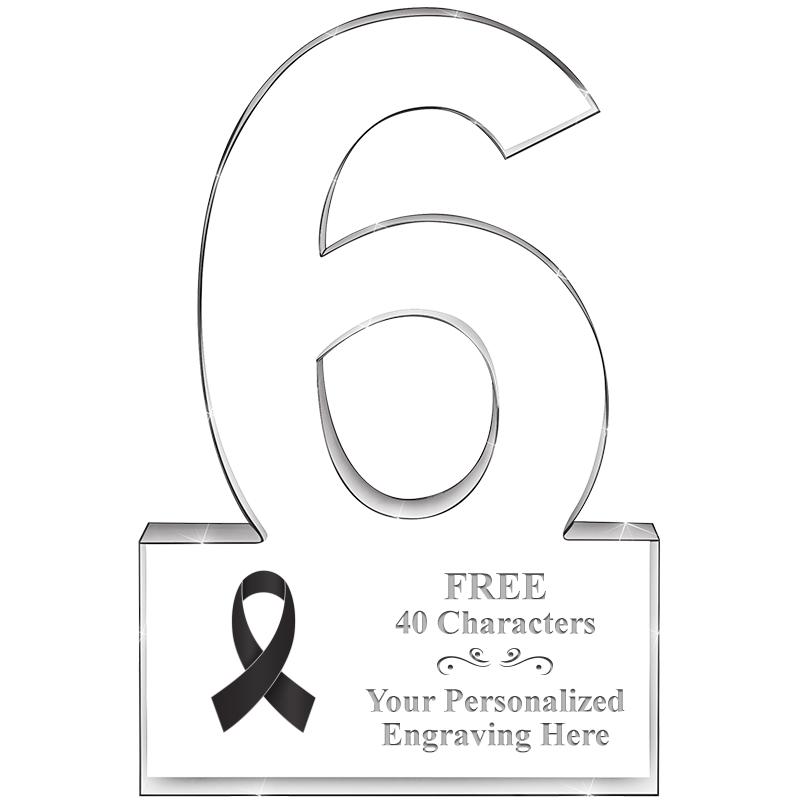 %" 6 YEARS OF SERVICE ACRYLIC