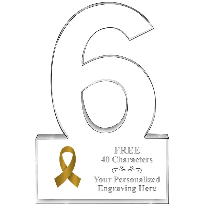 %" 6 YEARS OF SERVICE ACRYLIC