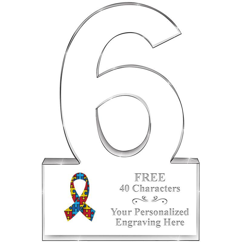 6" 6 YEARS OF SERVICE ACRYLIC