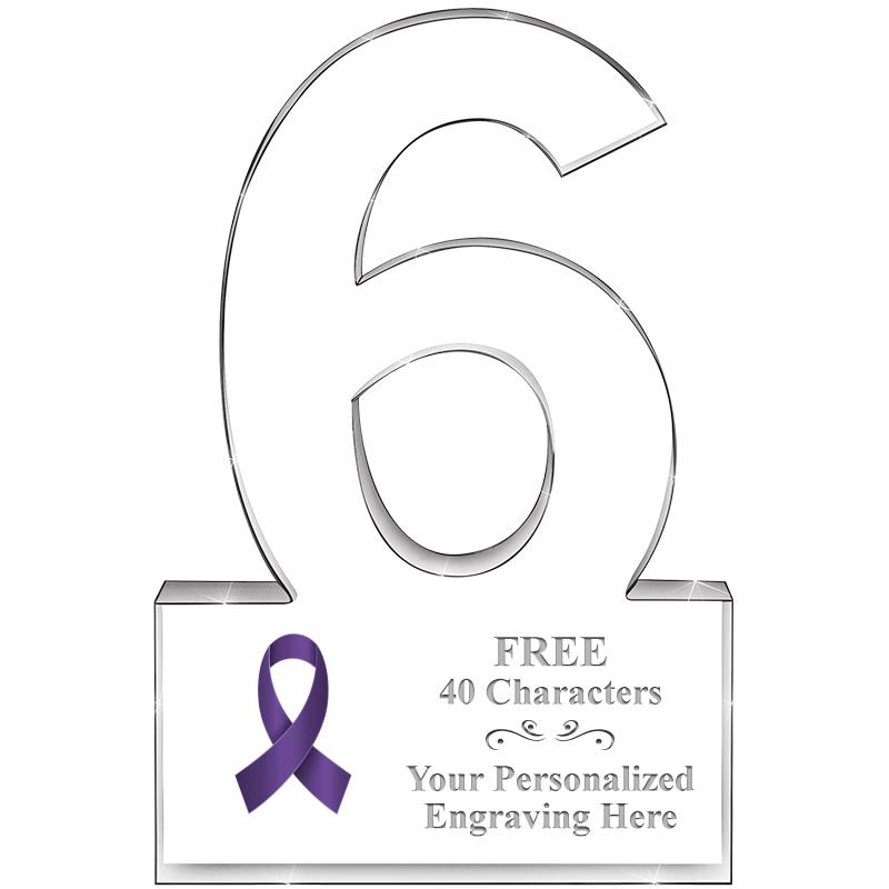 6" 6 YEARS OF SERVICE ACRYLIC