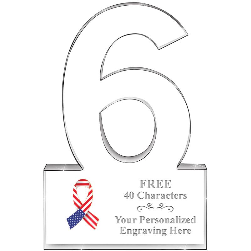 6" 6 YEARS OF SERVICE ACRYLIC